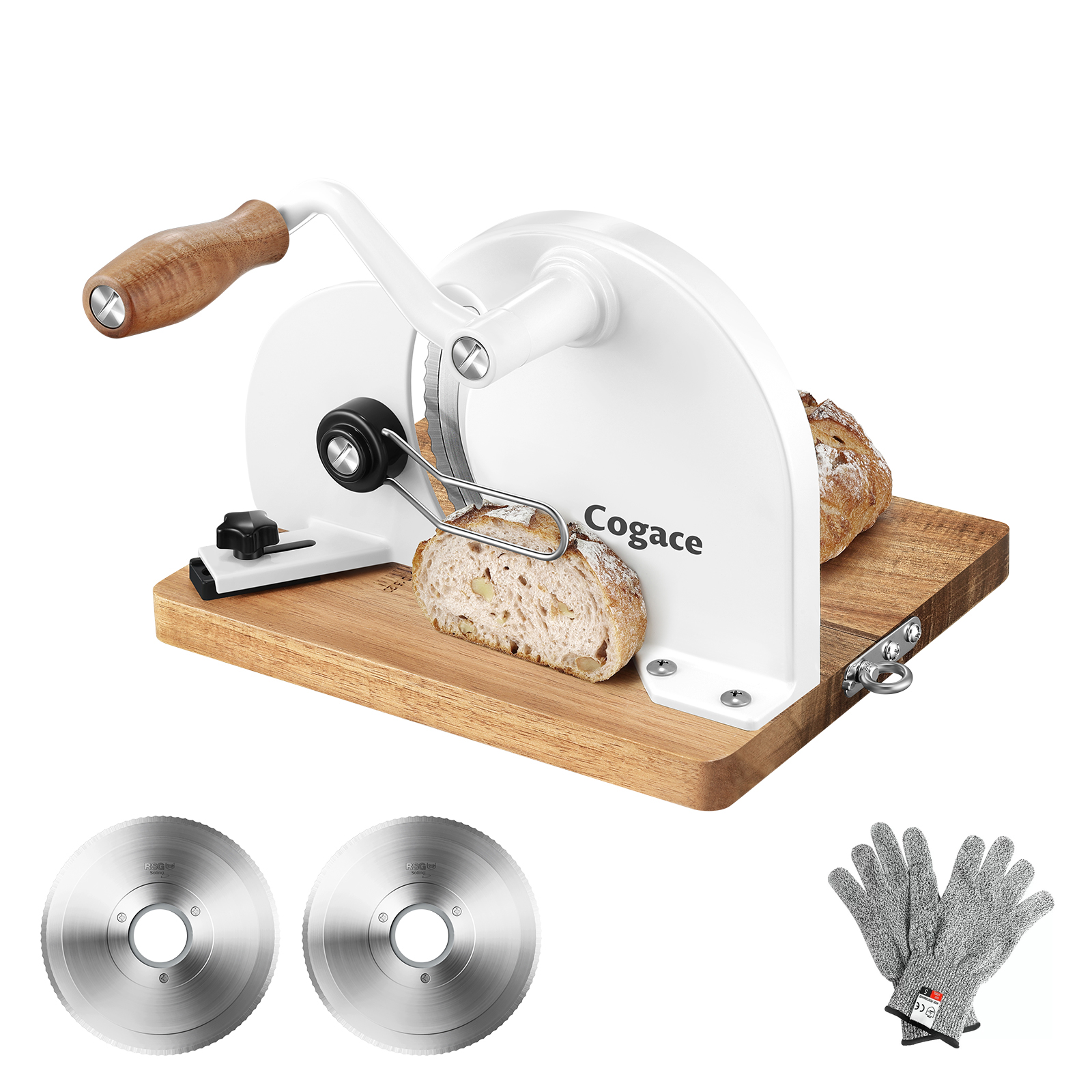COGACE Master Manual Food Slicer with Dual RSG 6.7'' Blade