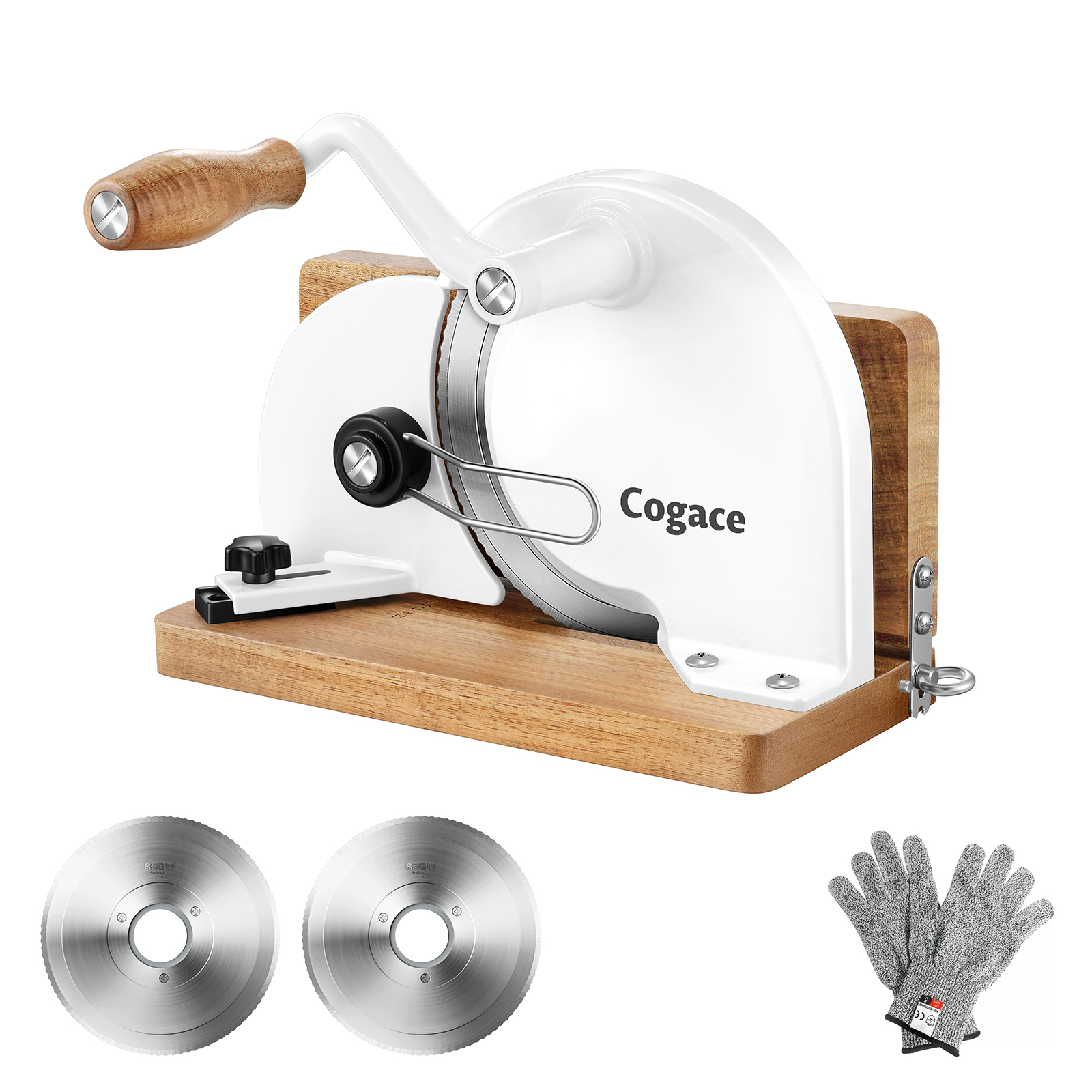 COGACE Master Manual Food Slicer with Dual RSG 6.7'' Blade