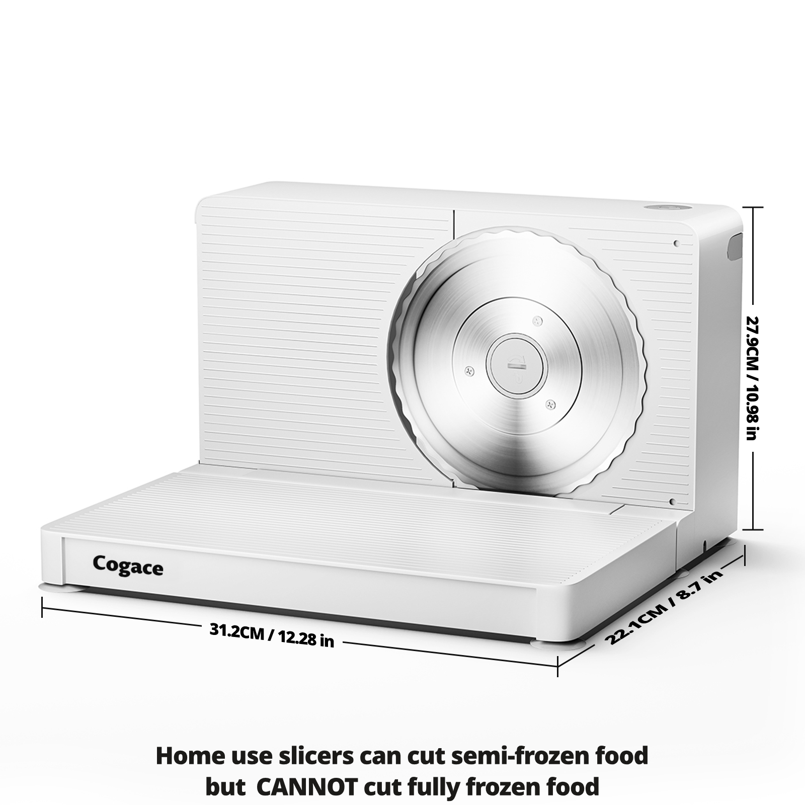 COGACE Elite Food Slicer with RSG 6.7" Stainless Steel Blade 100W