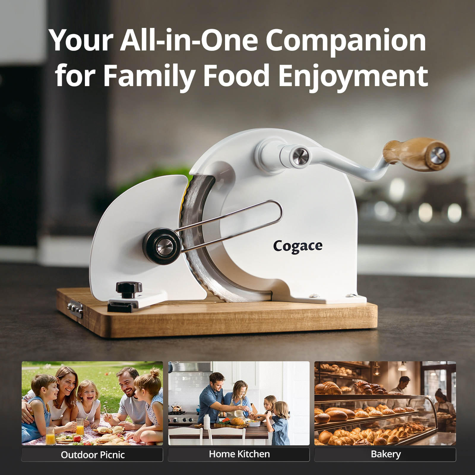 Cogace Master Manual Food Slicer with RSG 6.7'' Blade