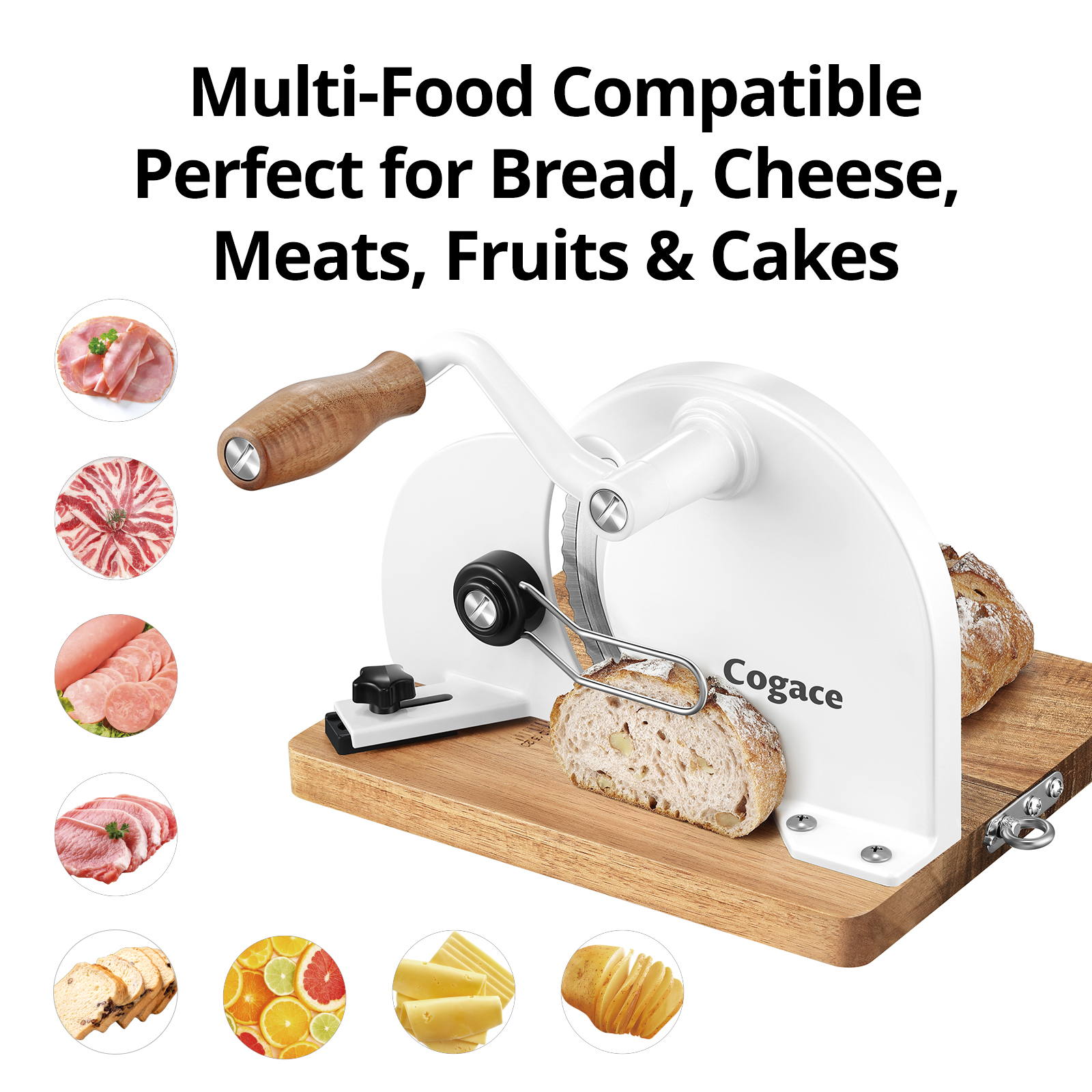Cogace Master Manual Food Slicer with RSG 6.7'' Blade