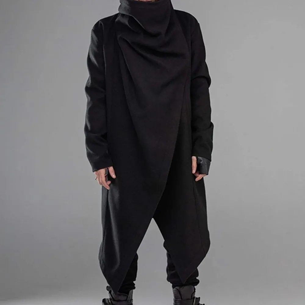 Men's irregular cape trench coat
