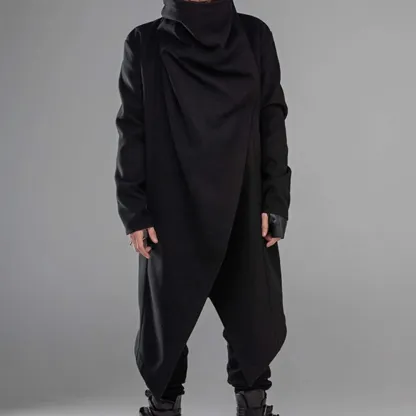 Men's irregular cape trench coat