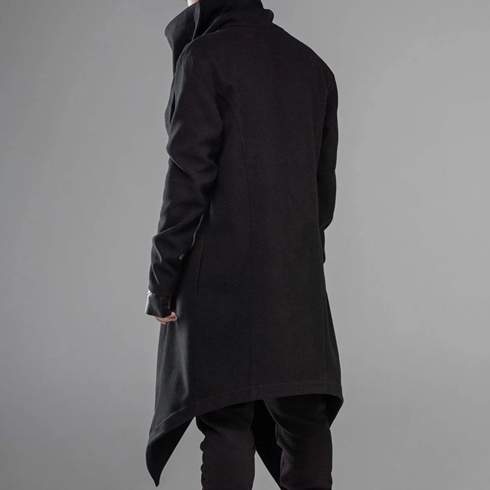 Men's irregular cape trench coat