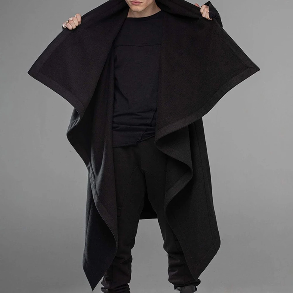 Men's irregular cape trench coat