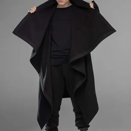 Men's irregular cape trench coat
