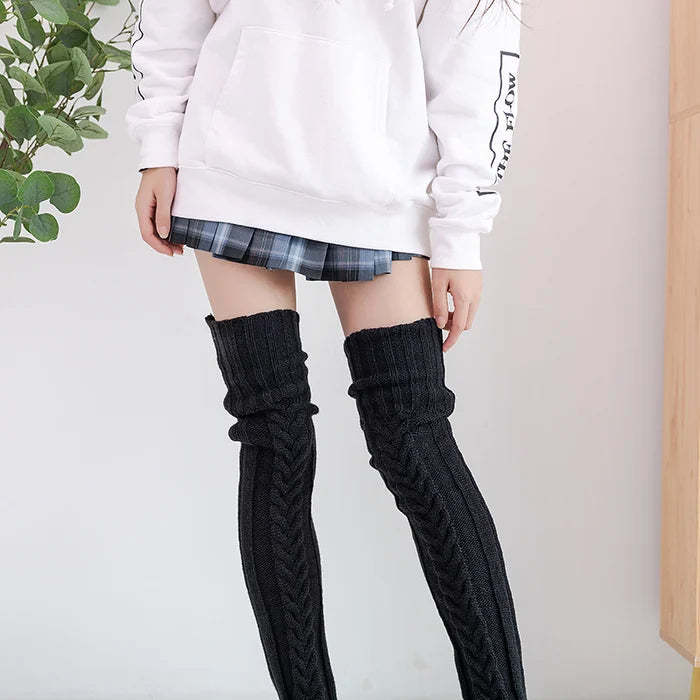 Women's knitted warm leg socks