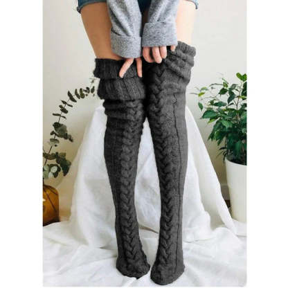 Women's knitted warm leg socks