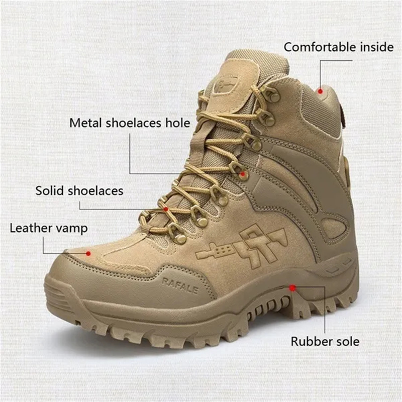 Men’s Waterproof Hiking Boot Anti-Impact Work Combat Boots