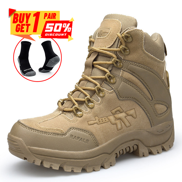 Men’s Waterproof Hiking Boot Anti-Impact Work Combat Boots