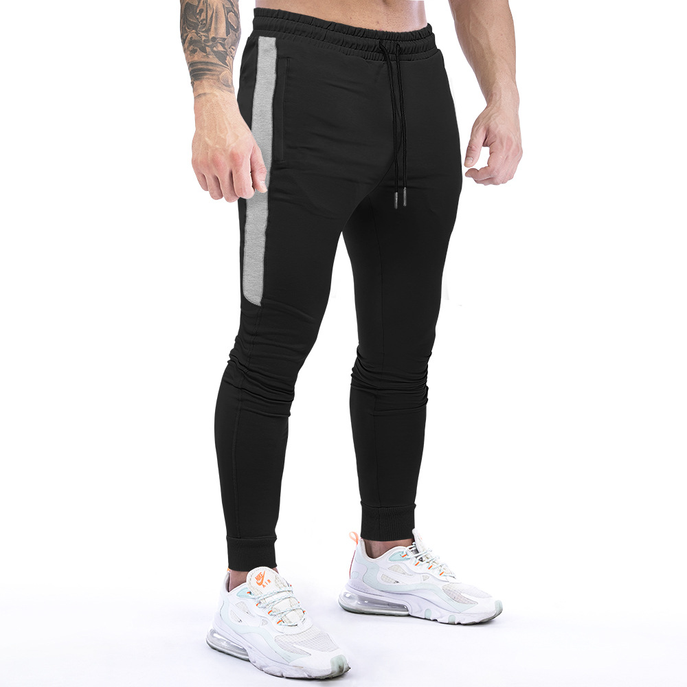 Men's Side Contrast Patchwork Drawstring Trousers