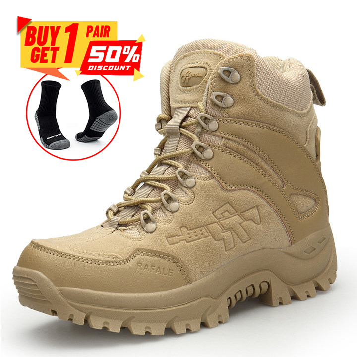 Men’s Waterproof Hiking Boot Anti-Impact Work Combat Boots