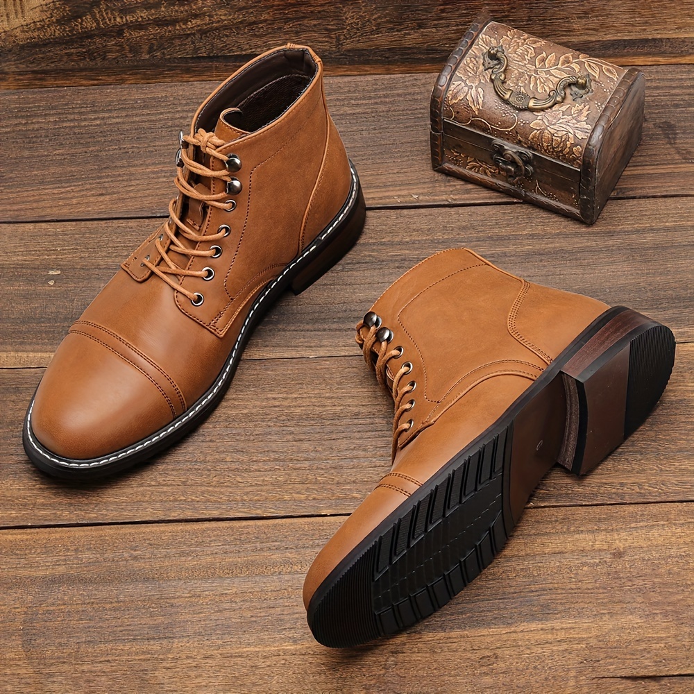 Men's Trendy Vintage Cap-toe Boots