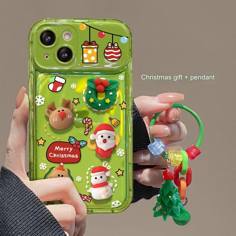 🎅🎄Kalėdų eglutės pakabinamas veidrodinis dėklas, skirtas iPhone