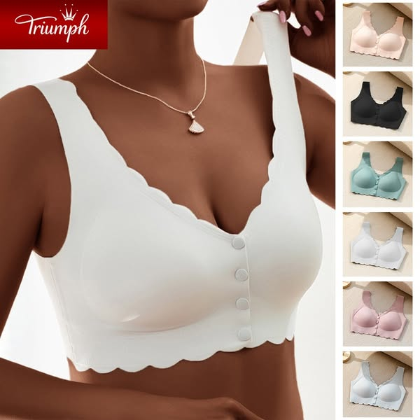 🔥Triumph besiūlė liemenėlė - ledinis šilkas be plieninių žiedų 3 komplektai (3 apatiniai)