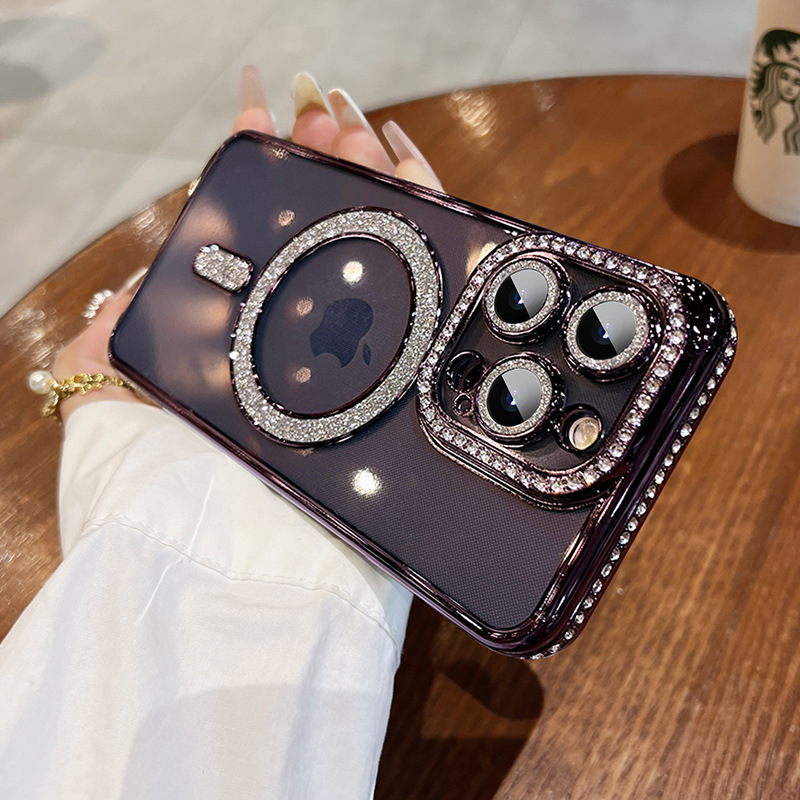 🌈📱Tinka iphone magnetinio blizgučio silikonui, paprastas ir skaidrus 💍Viskas įskaičiuota briaunos atsparesnės kritimui 👉