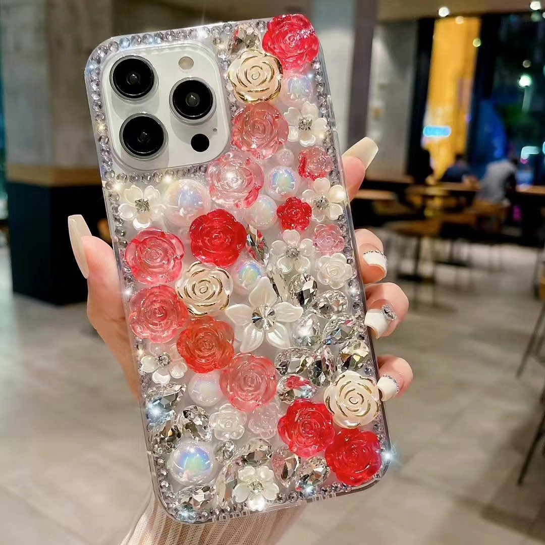 ✨Tinka iPhone Luxury Crystal Rose apsauginiam dėklui📱Geriausio sportinio dėklo pristatymas šiandien nemokamas. Gaukite savo dabar!💍👉