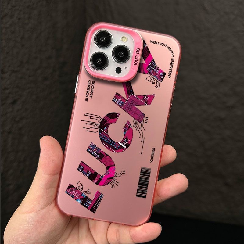 🌬🥰Lucky✨Tinka iPhone📱Didelė skylė ir nenukritęs telefono dėklas, spalvingas ir populiarus mados prekių ženklų 💍👉