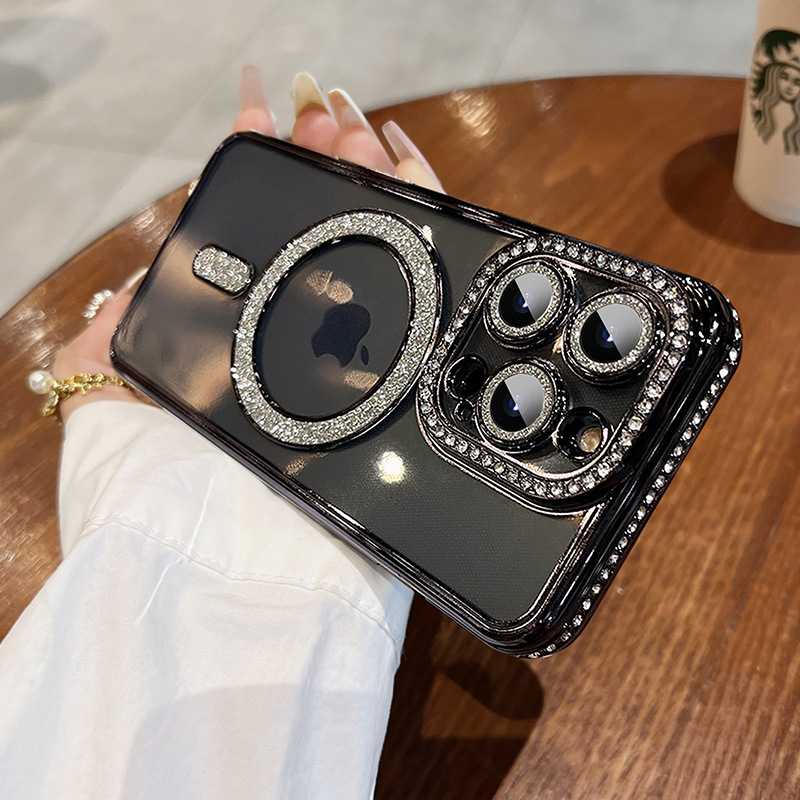 🌈📱Tinka iphone magnetinio blizgučio silikonui, paprastas ir skaidrus 💍Viskas įskaičiuota briaunos atsparesnės kritimui 👉