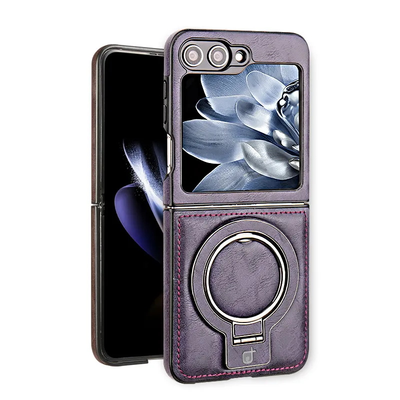Aukščiausios kokybės odinis magnetinis dėklas Samsung Flip serijai