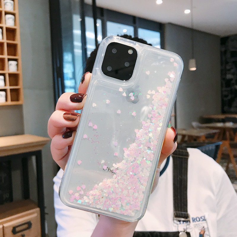 🌬🥰[pirk 1, gauk 1 nemokamai] ✨Spalvotas Aurora Heart iPhone dėklas, suderinamas su Apple kietu dėklu📱 Mados smėlėtas smėlis, viskas įskaičiuota, meilės greitojo smėlio žvaigždės💍👉