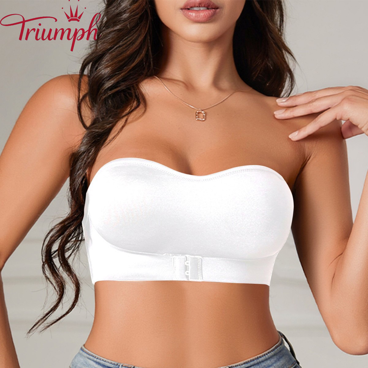 👙𝐓𝐫𝐢𝐮𝐦𝐩𝐡®besiūlė liemenėlė - ledinis šilkas be plieninių žiedų (3 apatiniai)