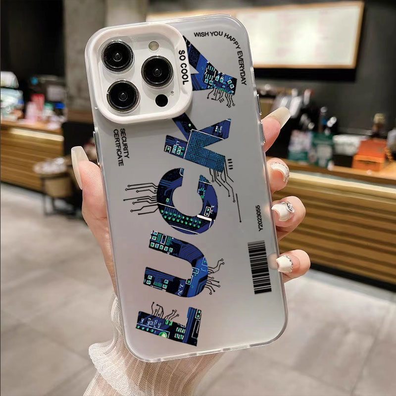 🌬🥰Lucky✨Tinka iPhone📱Didelė skylė ir nenukritęs telefono dėklas, spalvingas ir populiarus mados prekių ženklų 💍👉