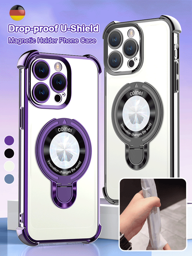 🌈📱Kvadratinis nuo kritimo oro pagalvėlės U formos mobiliojo telefono apsauginis dėklas 🥰Tinka iPhone magnetiniam apsauginiam dėklui💍👉