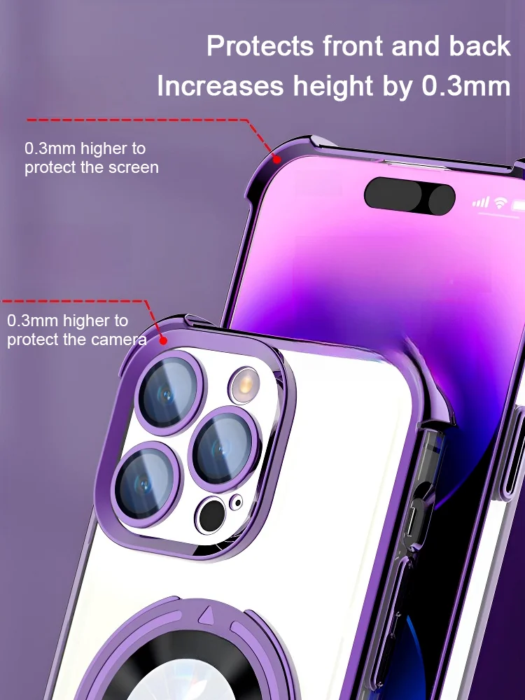 🌈📱Kvadratinis nuo kritimo oro pagalvėlės U formos mobiliojo telefono apsauginis dėklas 🥰Tinka iPhone magnetiniam apsauginiam dėklui💍👉