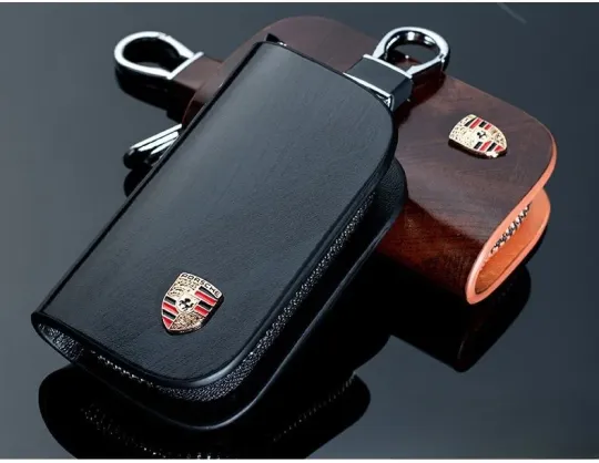 LOGO automobilio raktų krepšys, pagamintas iš natūralios odos