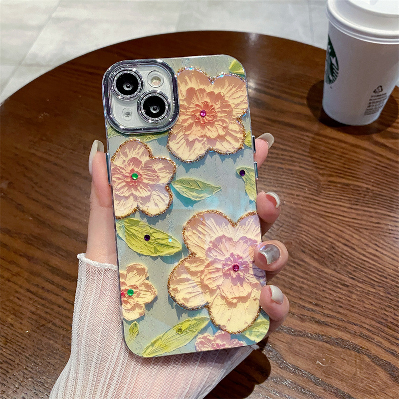 🌬🥰Crystal Flowers Aliejinė tapyba✨Tinka iPhone dėklui📱💍Viskas įskaičiuota nuo kritimo lęšis👉