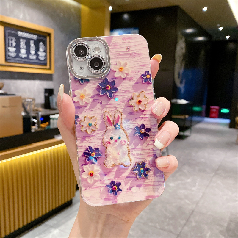 🌬🥰Crystal Flowers Aliejinė tapyba✨Tinka iPhone dėklui📱💍Viskas įskaičiuota nuo kritimo lęšis👉