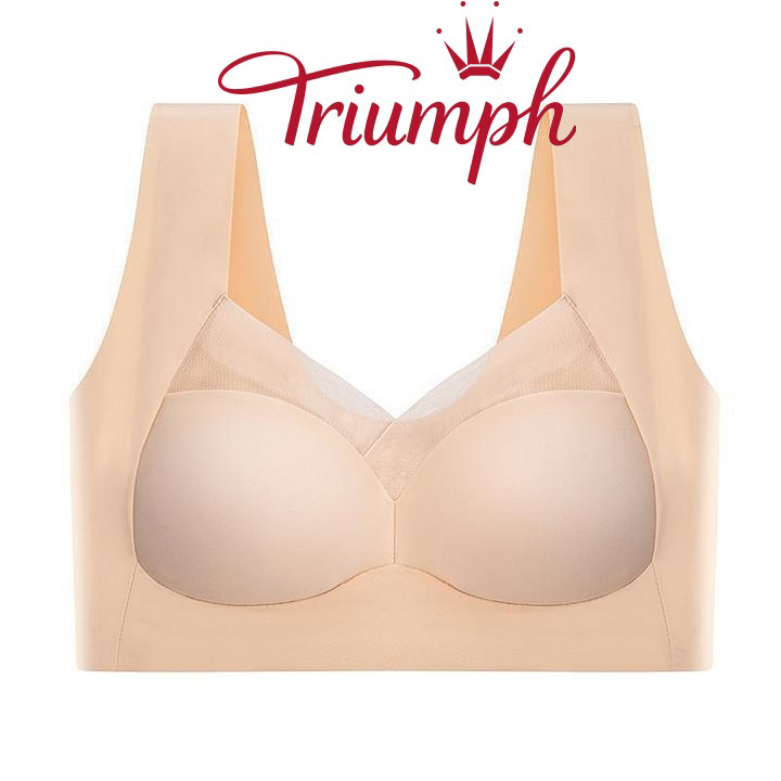 🔥Triumph besiūlė liemenėlė - ledinis šilkas be plieninių žiedų (3 apatiniai)