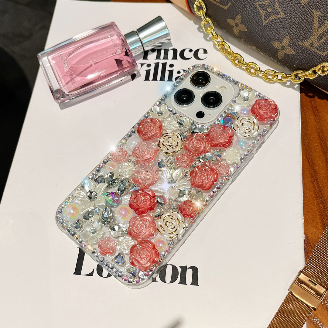 ✨Tinka iPhone Luxury Crystal Rose apsauginiam dėklui📱Geriausio sportinio dėklo pristatymas šiandien nemokamas. Gaukite savo dabar!💍👉