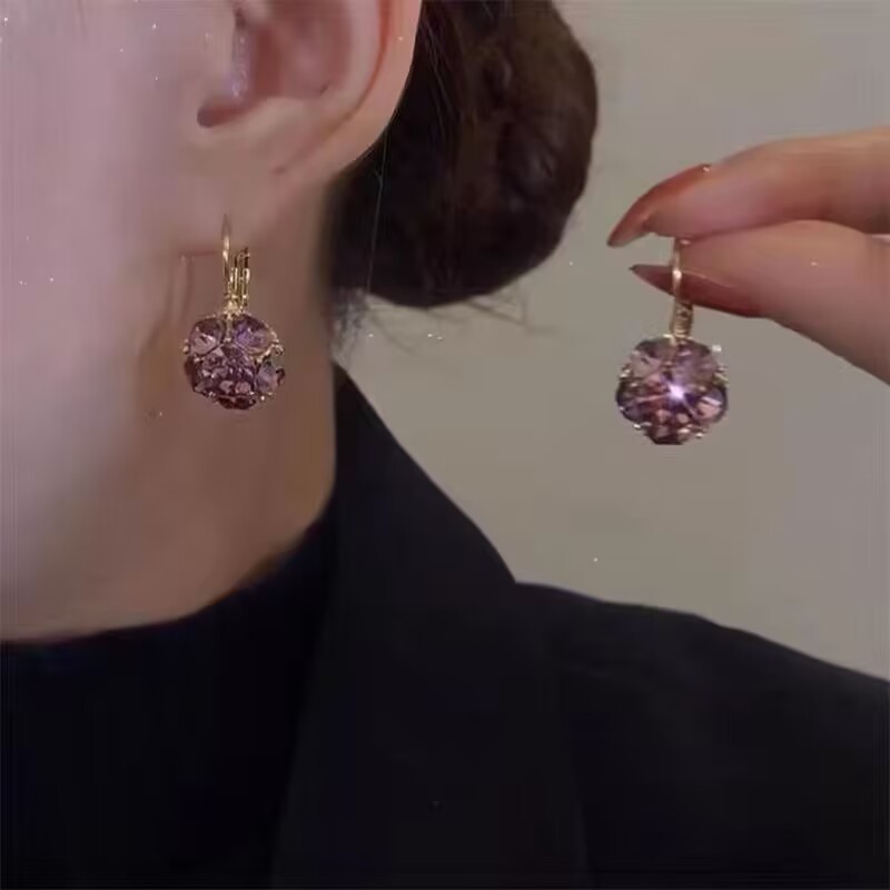 🌟Kokybiški auskarai🌟Puikūs prabangūs modernūs krištolo auskarai🌙✨ Riboto laiko pasiūlymas