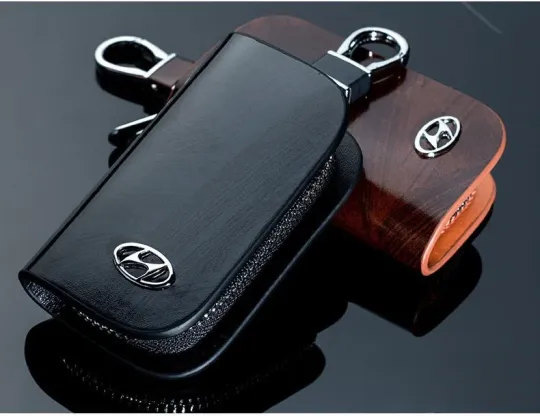 LOGO automobilio raktų krepšys, pagamintas iš natūralios odos