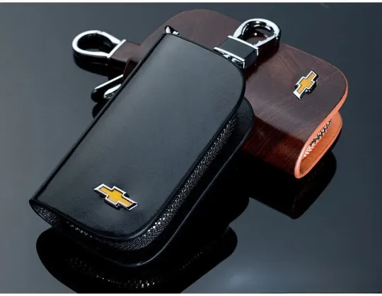 LOGO automobilio raktų krepšys, pagamintas iš natūralios odos