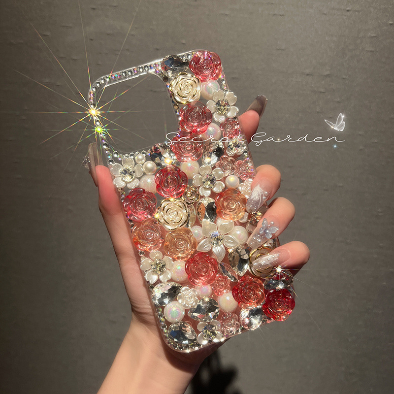 ✨Tinka iPhone Luxury Crystal Rose apsauginiam dėklui📱Geriausio sportinio dėklo pristatymas šiandien nemokamas. Gaukite savo dabar!💍👉