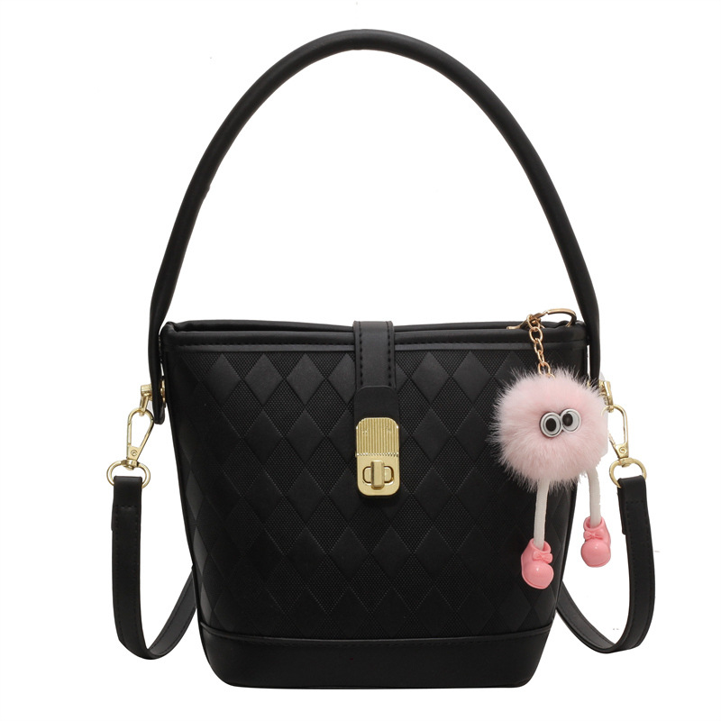 [UR®]💗💃UR mielas pliušinis kibiras su pakabuku👜2023 nauja madinga ir madinga didelės talpos rankinė ant peties 😍