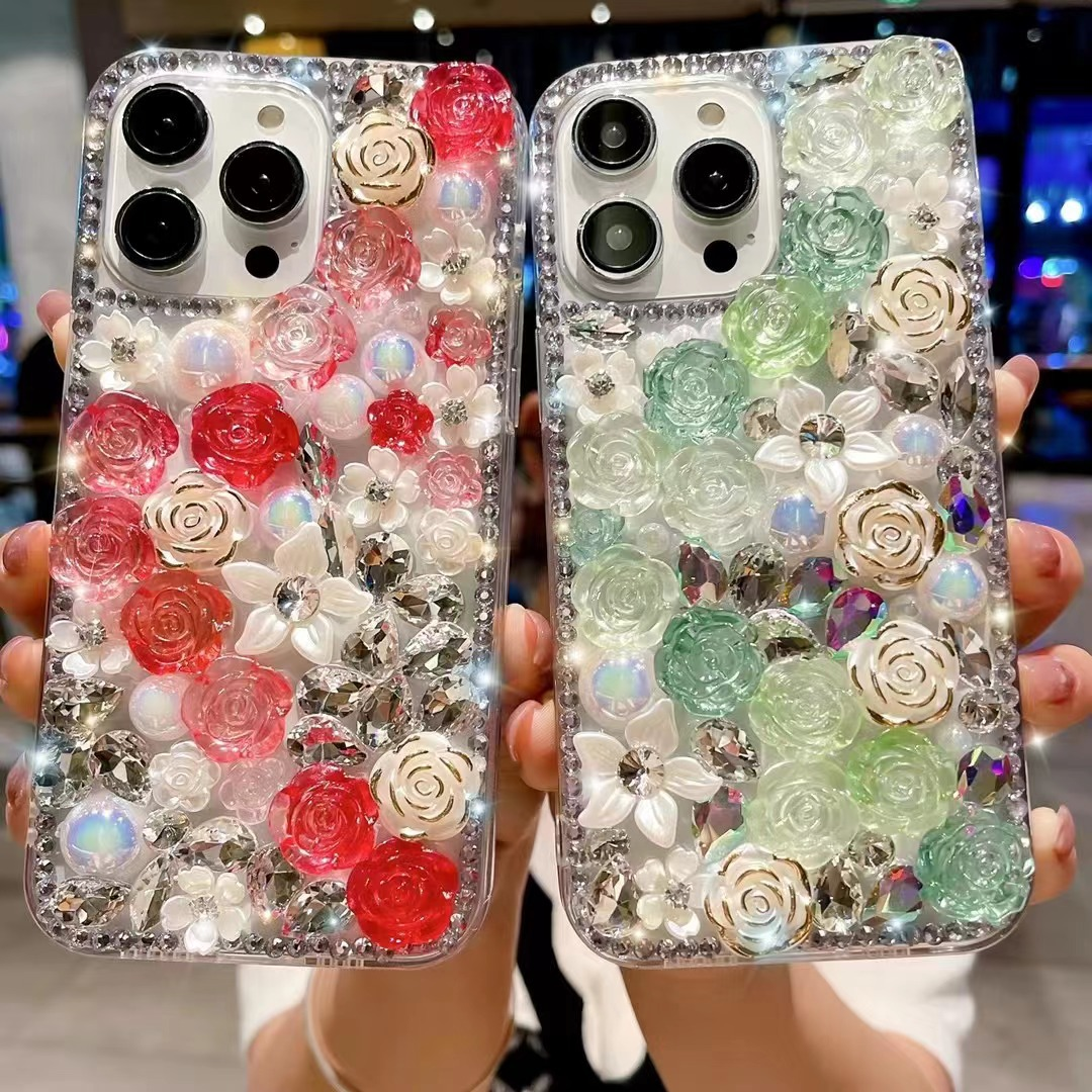 ✨Tinka iPhone Luxury Crystal Rose apsauginiam dėklui📱Geriausio sportinio dėklo pristatymas šiandien nemokamas. Gaukite savo dabar!💍👉