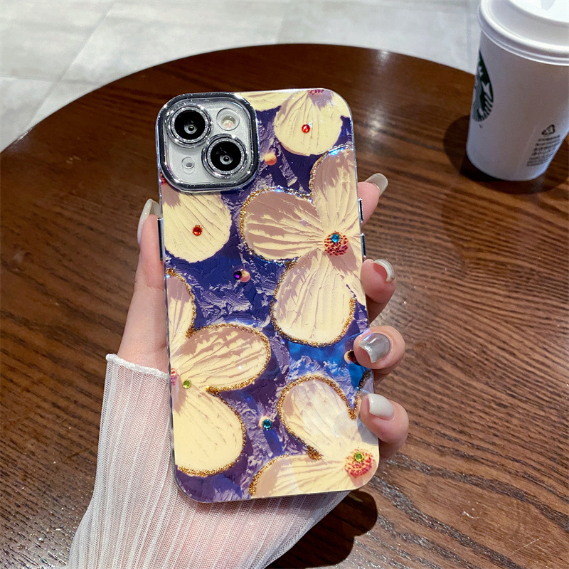 🌬🥰Crystal Flowers Aliejinė tapyba✨Tinka iPhone dėklui📱💍Viskas įskaičiuota nuo kritimo lęšis👉