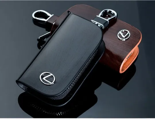 LOGO automobilio raktų krepšys, pagamintas iš natūralios odos