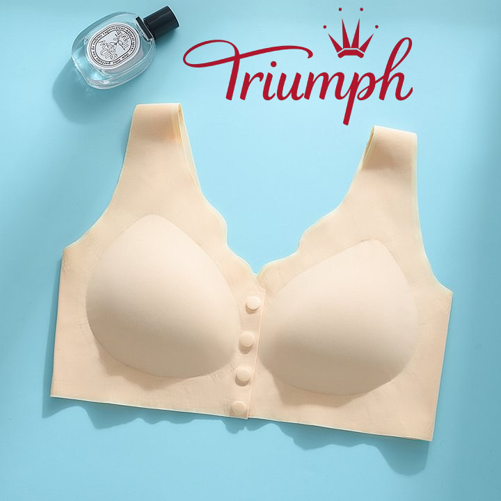 🔥Triumph besiūlė liemenėlė - ledinis šilkas be plieninių žiedų 3 komplektai (3 apatiniai)