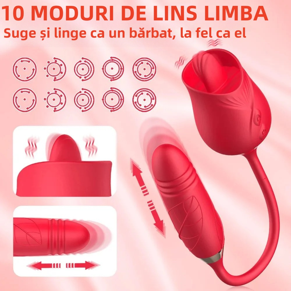 🎁Specialus pasiūlymas👩Premium Rose streso mažinimo prietaisas su 10 komforto režimų