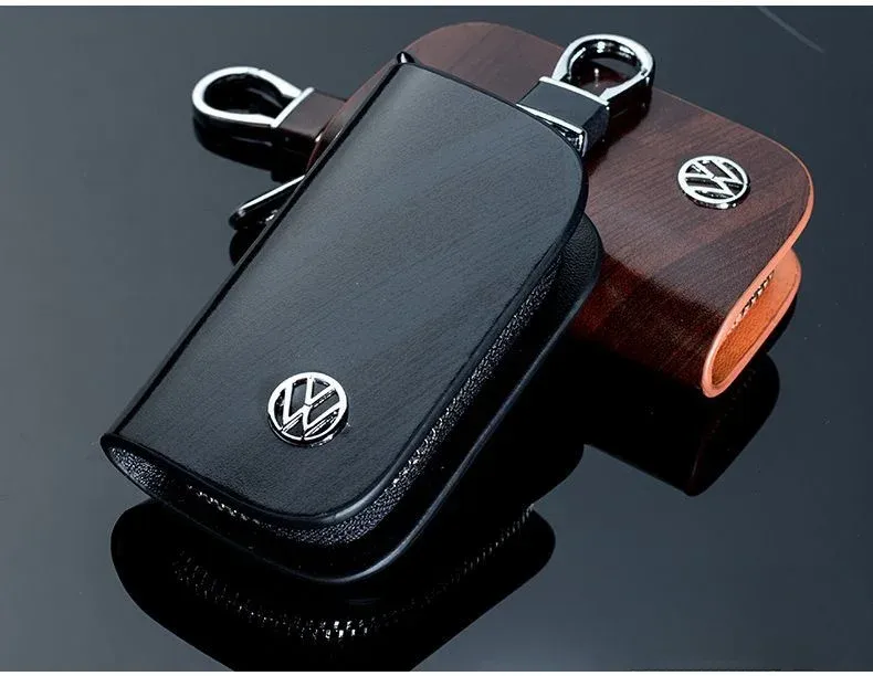 LOGO automobilio raktų krepšys, pagamintas iš natūralios odos