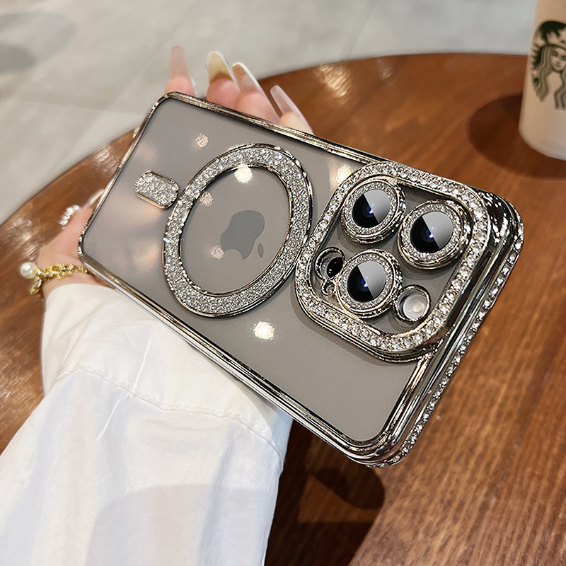 🌈📱Tinka iphone magnetinio blizgučio silikonui, paprastas ir skaidrus 💍Viskas įskaičiuota briaunos atsparesnės kritimui 👉