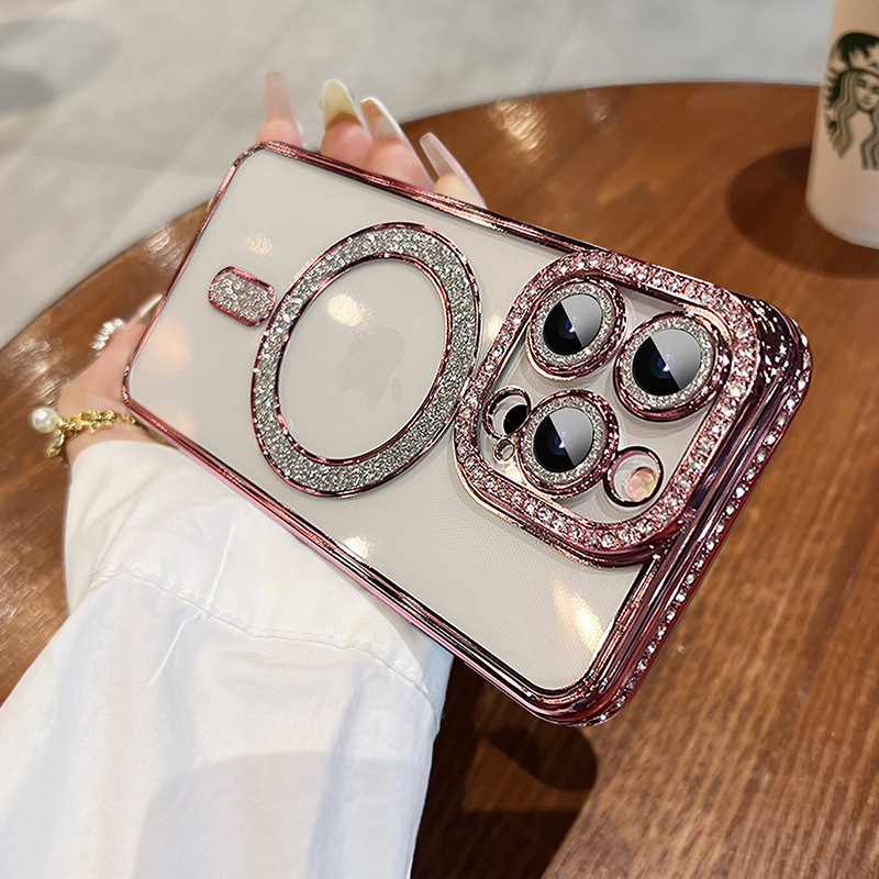 🌈📱Tinka iphone magnetinio blizgučio silikonui, paprastas ir skaidrus 💍Viskas įskaičiuota briaunos atsparesnės kritimui 👉