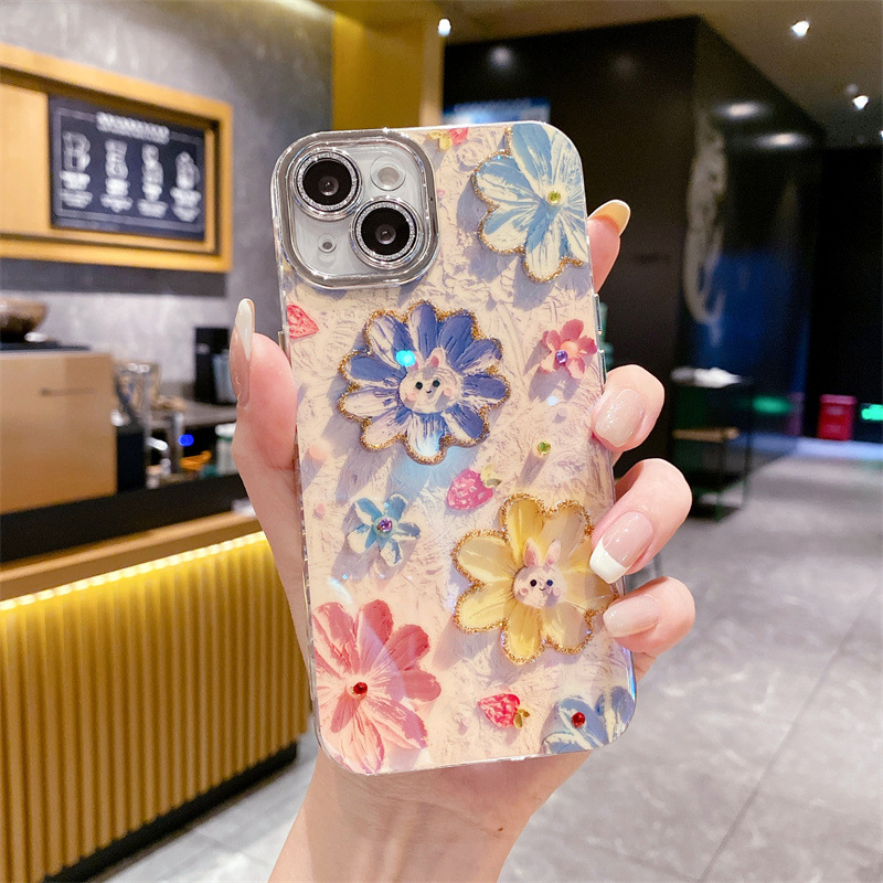 🌬🥰Crystal Flowers Aliejinė tapyba✨Tinka iPhone dėklui📱💍Viskas įskaičiuota nuo kritimo lęšis👉