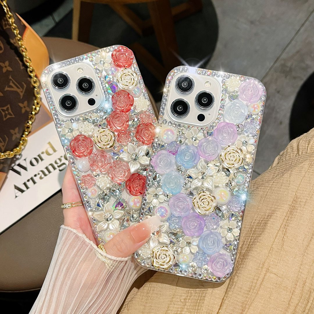 ✨Tinka iPhone Luxury Crystal Rose apsauginiam dėklui📱Geriausio sportinio dėklo pristatymas šiandien nemokamas. Gaukite savo dabar!💍👉