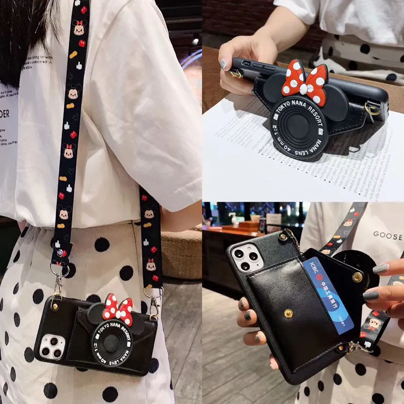 🌈📱Animacinių filmų piniginė 🥰Tinka iPhone dėklui, pečių krepšiui kryžminiam peties dirželiui💍👉